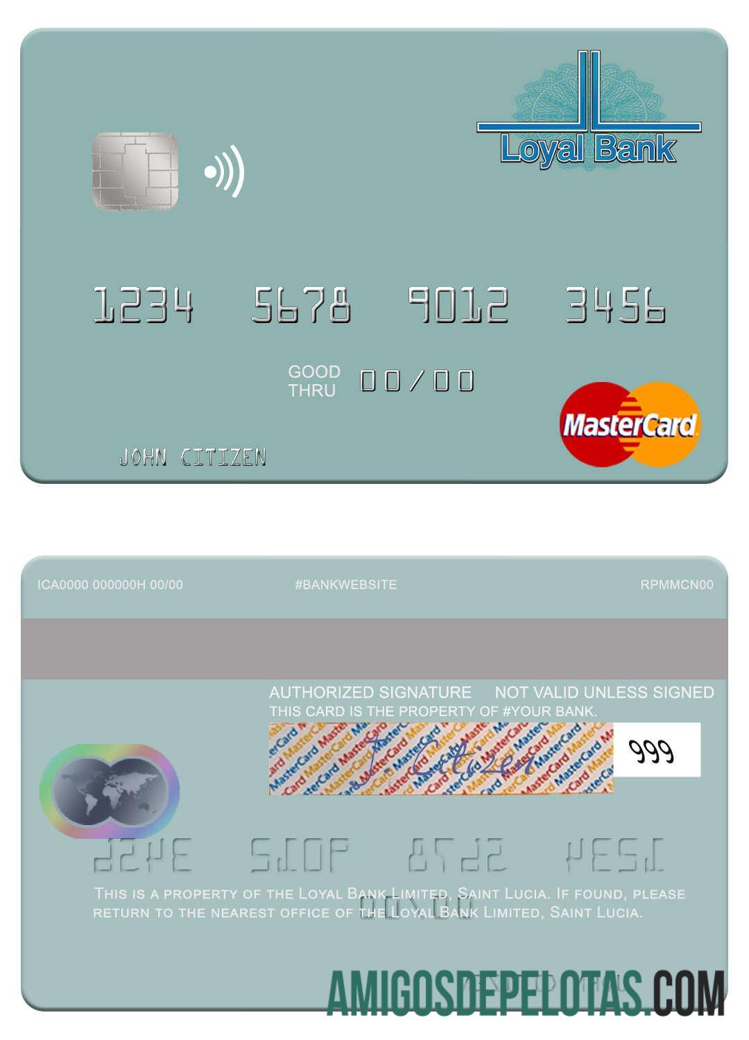 Santa Lúcia Loyal Bank Limited Mastercard baixar para verificação